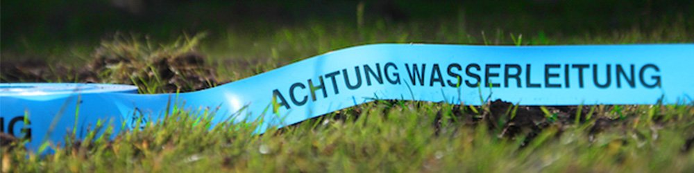Achtung Wasserleitung