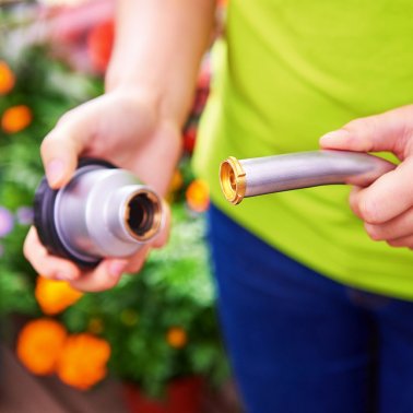 GEKA® plus-Gießkopf soft rain fine M mit Bajonett-Anschluss, 0,7 mm Siebloch