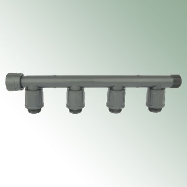 Rain Bird® PVC verdeler 4-weg, 5x 1'' buitendraad x 1'' binnendraad