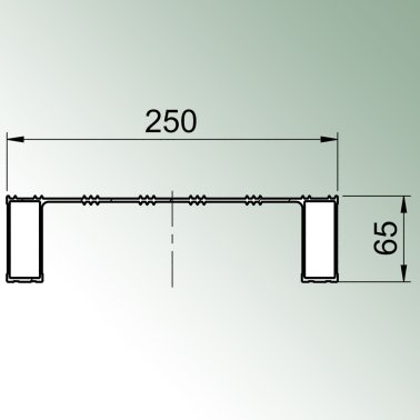 Alu Verladeschiene AO25/08, Tragkraft 500 kg, Länge 2,5 m