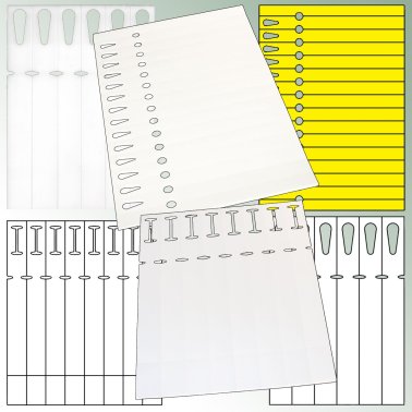Laser-Schlaufenetiketten Einzelblatt