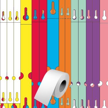 Thermo-Transfer-Schlaufenetiketten - unbedruckt TT-Oberfläche