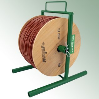 Spolanordning, grön, för stor rulle hålkabel, med handtag