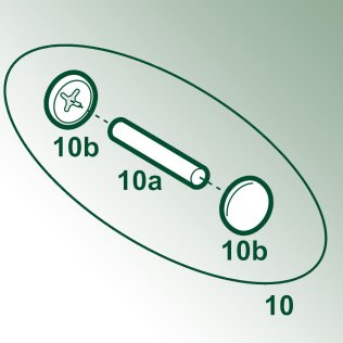 Bolzeneinheit (Griff) Nr. 10 für Bindezange Attalink-3A/6A