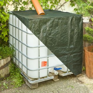 IBC Tank Abdeckplane Premium, grün, für Wassertank