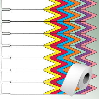 Thermo-Transfer-Stecketiketten - unbedruckt - Querrichtung