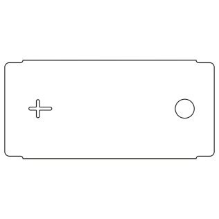 TT-Kreuzschnitt-Etiketten 110 x 51 mm, weiß, unbedruckt, mit Loch, 1.250 Stück