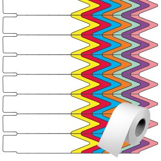 Thermo-Transfer-Stecketiketten - unbedruckt - Querrichtung