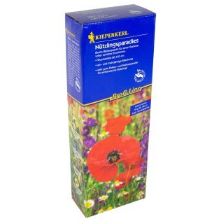 Nützlingsparadies für ein-/ mehrjährig, 40 g Blumensaat + 100 g Aussaathilfe